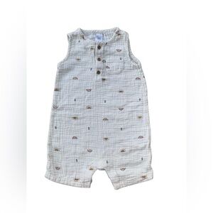 Carter’s Size 24 Months Cream Neutral Rainbow Print Gauze Romper